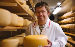 David in the Hohepa cheesery