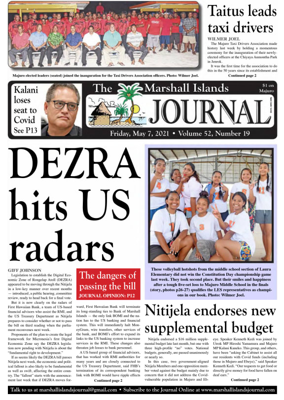 A controversial foreign investment scheme known as DEZRA raised concerns by US authorities and others about the negative impact on the Marshall Islands. Two proponents have now been charged by the US Justice Department with bribing numerous Marshall Islands officials in an unsuccessful bid to gain passage of legislation establishing a special foreign investment zone.