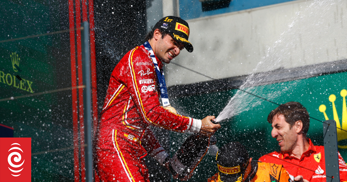 Brave Sainz leads Ferrari 1-2 in Australia after Verstappen retires - Vimarsana News