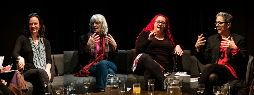 Rebecca Priestley,  Anne Noble, Siouxsie Wiles, Huhana Smith.