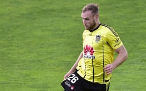 Wellington Phoenix striker Hamish Watson in action in the A-League, Sunday 20 March 2016