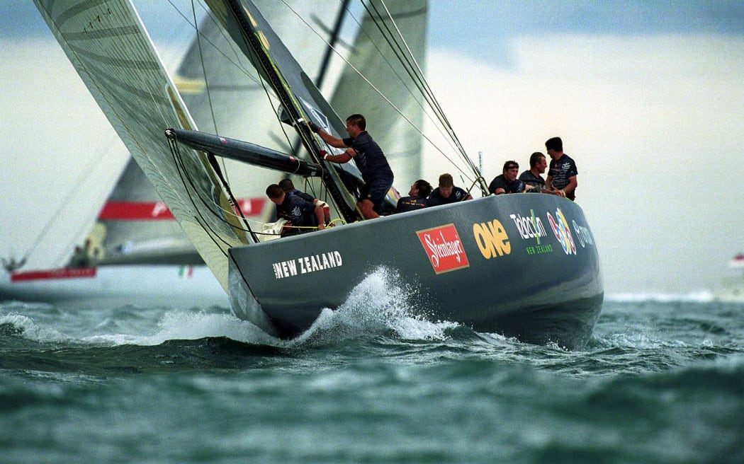 NZL60 which beat Italy's Prada Challenge to win the 2000 America's Cup.