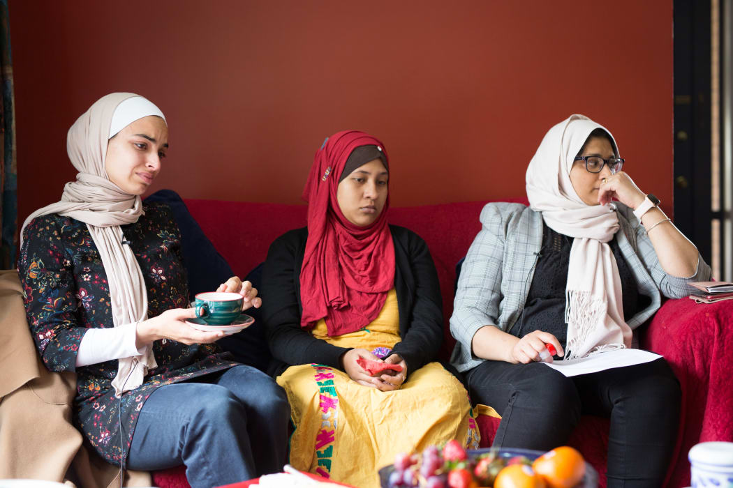 Farah, Neha and Asma Azhar, Widows of Shuhada series contributor and the woman who adopted Neha into her own family when she first arrived.