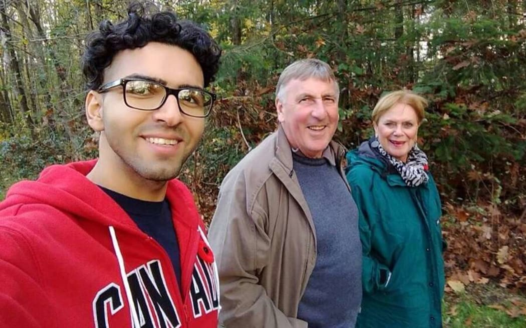 Amir Taghina with Wayne and Linda Taylor.