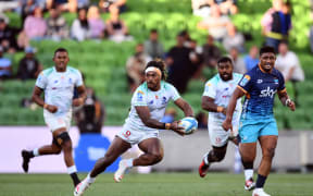 Fijian Drua's Selestino Ravutaumada in action during the Day 2 of the Super Round Melbourne 2024, Moana Pasifika v Fijian Drua at AAMI Park in Melbourne Australia. Saturday 02 March 2024. Copyright Photo: Raghavan Venugopal / www.photosport.nz