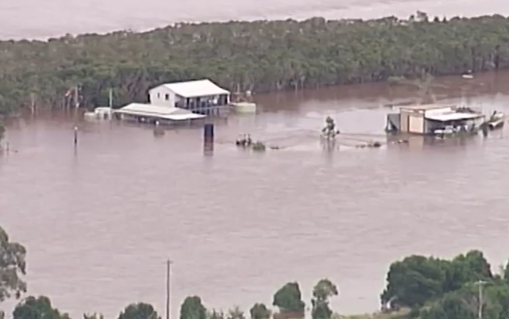 Homes in the Lisbon area were severely flooded, stranding residents and livestock.
