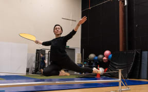 Q Walker on the tight rope at the Circus Hub