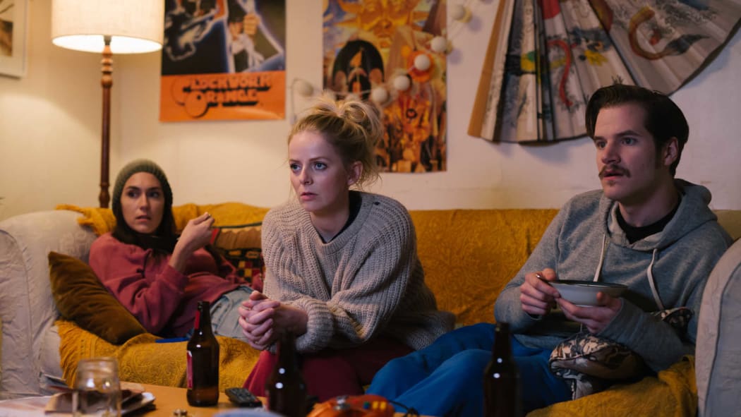 Belinda Misevski, Alice Foulcher and Lloyd Allison-Young in a scene from That's Not Me