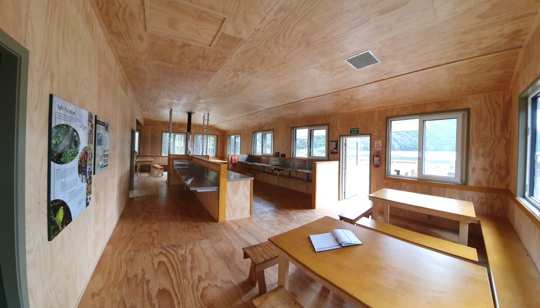 The Kōhanga Atawhai - Manson Nicholls Hut has been rebuilt at Lake Daniell in the Maruia Valley.