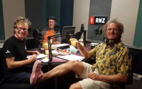 Te Radar, Tommy Honey and Kennedy Warne in his pink crocs