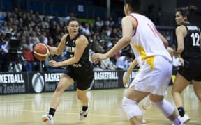 New Zealand Tall Fern Stella Beck in action against China.