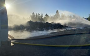 Fire crews worked until the early hours of this morning to extinguish a fire at Blenheim’s Resource Recovery Centre.