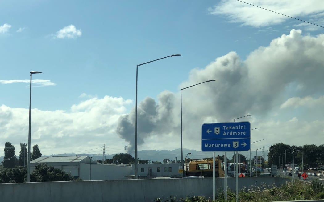 Scrap yard fire in Papakura