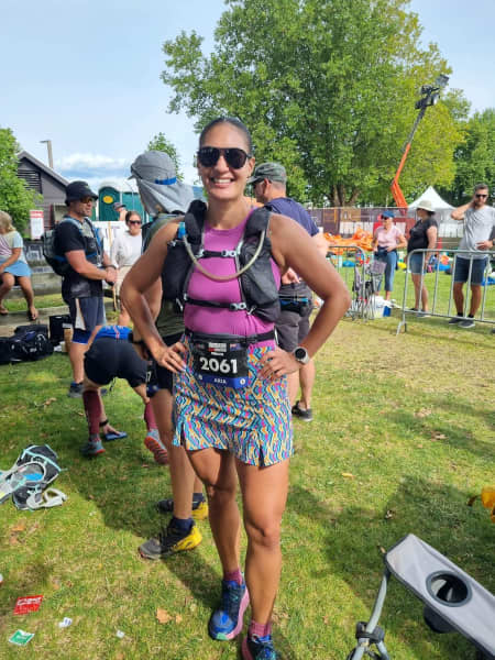 Aria Clapperton is a Māori marathon runner who wears HOKA shoes.