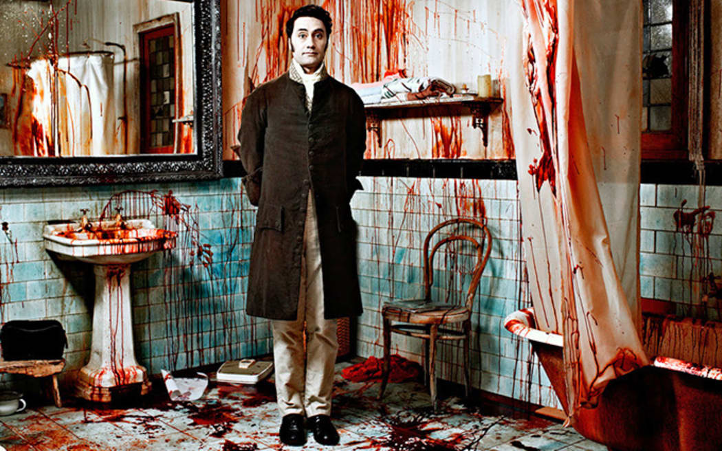 Taika Waititi on the set of "What We Do In The Shadows."
