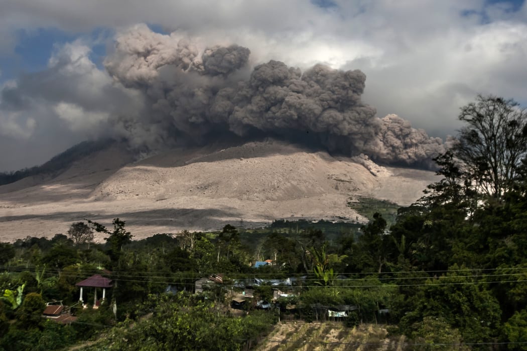 A Mount Sinabung eruption in February this year.