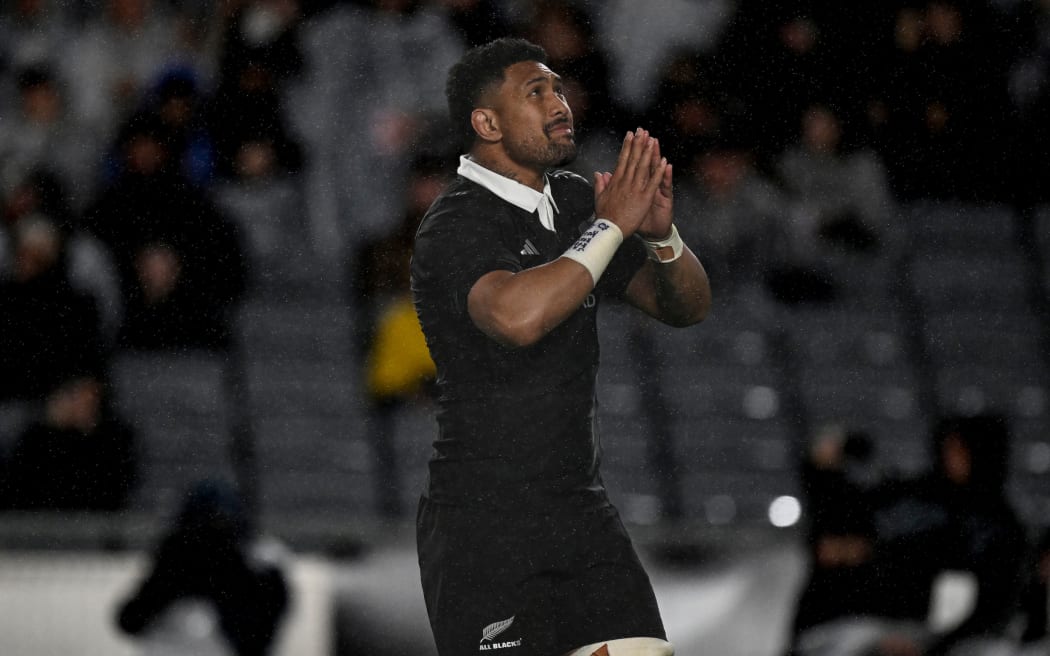 New Zealand captain Ardie Savea. New Zealand All Blacks v Argentina, 2024 Lipovitan-D Rugby Championship test match at Eden Park, Auckland, New Zealand on Saturday 17 August 2024. © Photo: Andrew Cornaga / Photosport