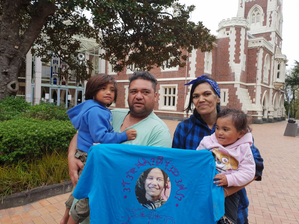 Demetrius Pairama's mother Lena Hetaraka-Pairama and stepfather Raymond Paul outside after the verdicts.