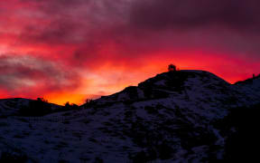 A winter sunset.