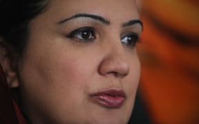 Shukria Barakzai speaks during an interview with AFP at her office in Kabul on September 16, 2010.