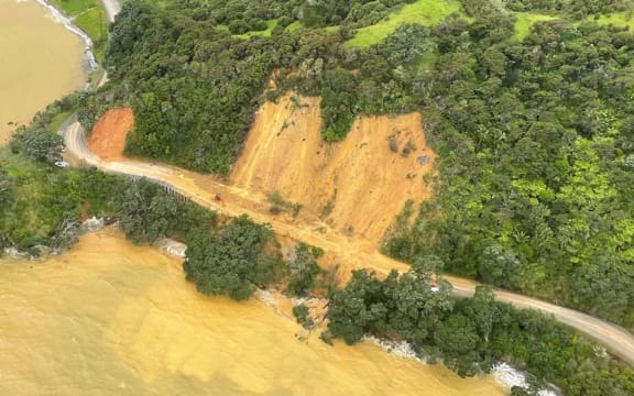 A significant slip on SH25 Thames Coast Road