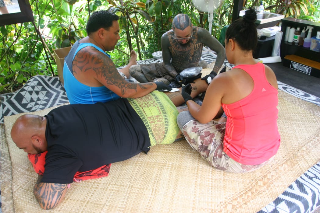 "The idea starts with a question and the question is, what is a Cook Islands Tattoo?" Thomas Tarurongo Wynne receives tatau. Nov 2015