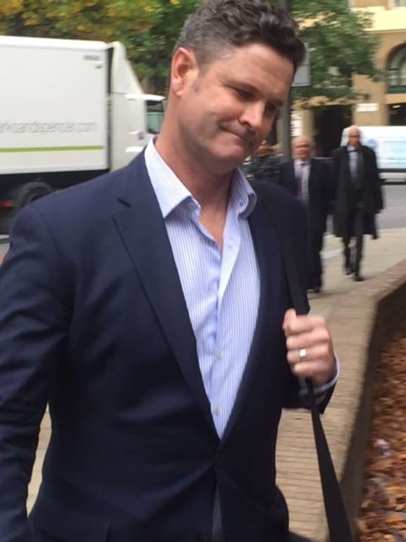 Chris Cairns enters Southwark Crown Court in London on Monday 12 October 2015.
