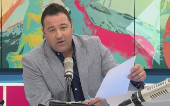 TV3's Duncan Garner reads Sky's statement announcing free-to-air coverage of the Americas Cup.