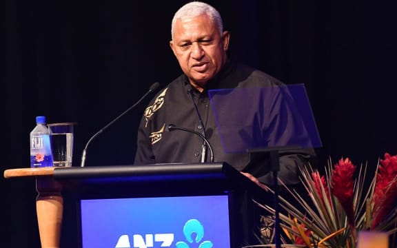 PM Frank Banimarama addresses the Fiji Tourism Awards