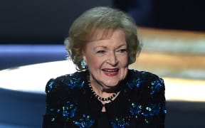 Actress Betty White died on 31 December 2021 at 99 years old. In this file photo taken on 17 September 2018 Betty White is speaking during the 70th Emmy Awards in Los Angeles.