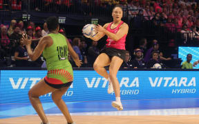 Whitney Souness in action for New Zealand at the Fast5 tournament in Christchurch.