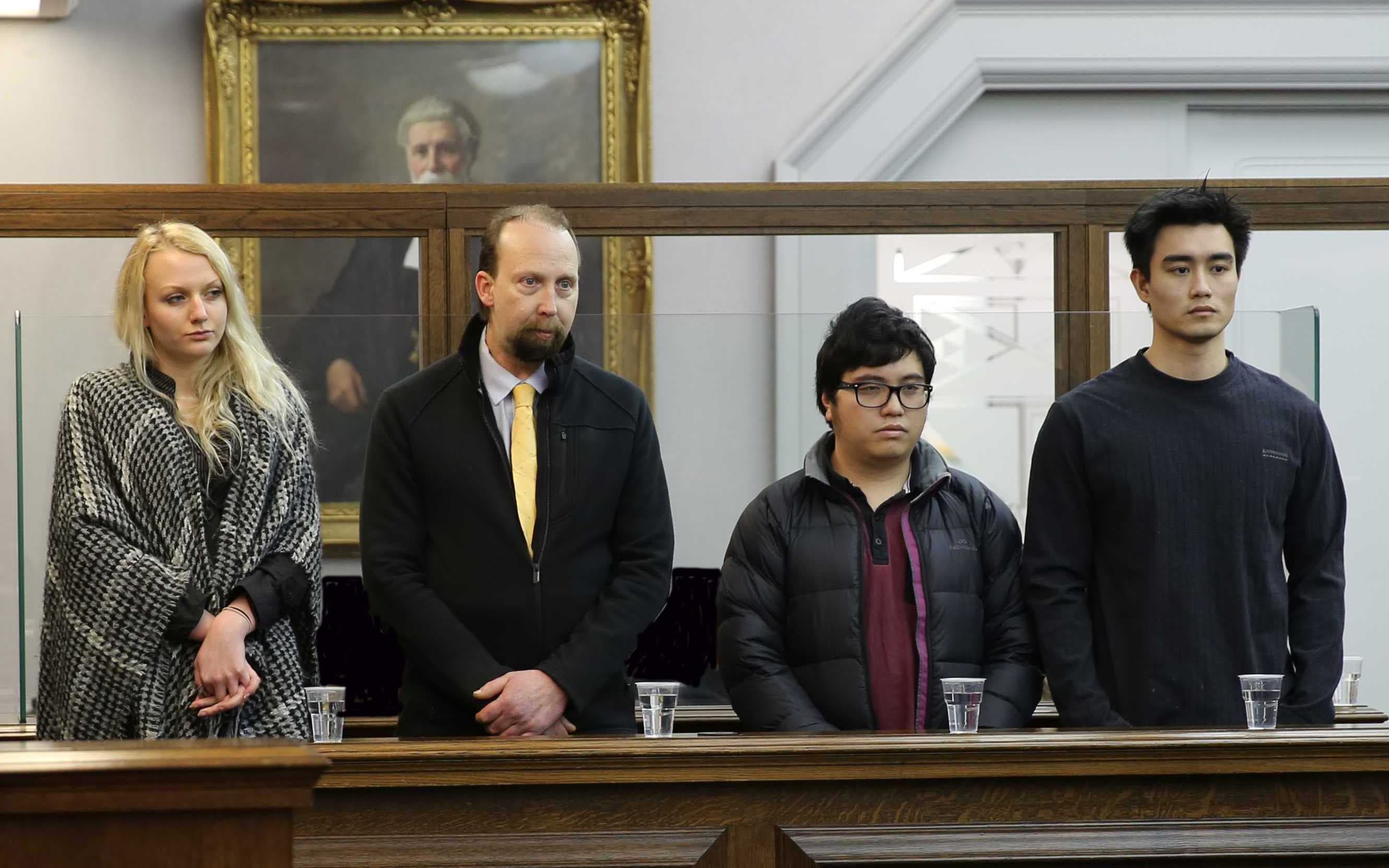 Chrews Lane drug ring, left to right: Abby Cummins, Michael Debreceny, Kien Dao, Kevin Chea.
