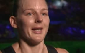 Silver Ferns skipper Katrina Grant broke down in tears when being interviewed by TVNZ reporter Jenny-May Clarkson.