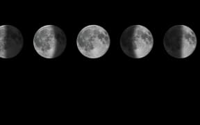 Phases of the Moon. A Lunar cycle.
