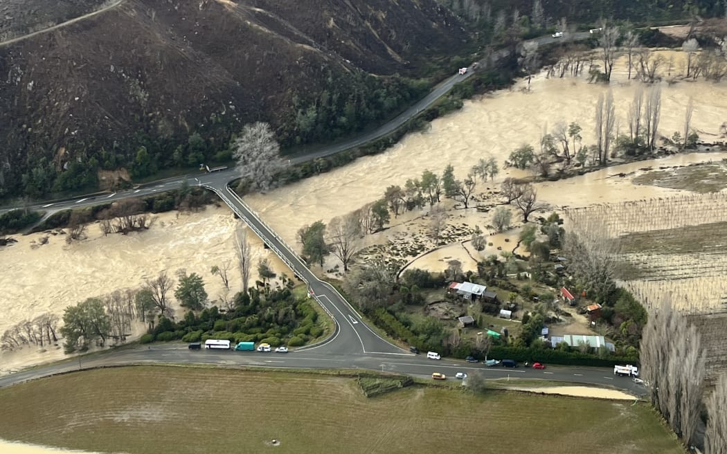 The Motueka River in flood.