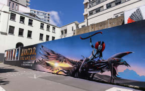 Avatar Fire and Ash mural in Wellington