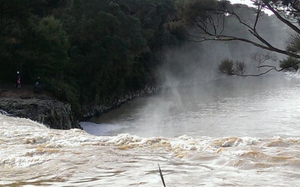 Haruru Falls on the Waitangi River.