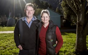 Chris Faulls, left, with his wife and Marlborough District councillor Barbara Faulls at their business Smiths Farm Holiday Park in Linkwater.