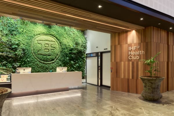 The foyer at the IHF Health Club in Christchurch.