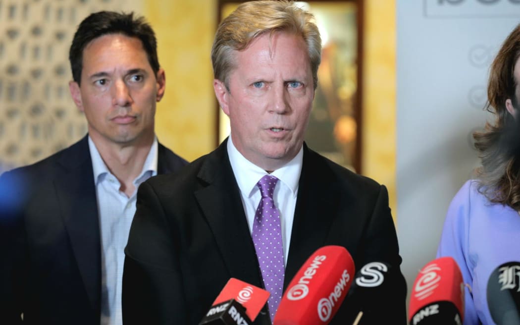 Minster for Trade and Investment Todd McClay at a stand up on trade and investment at the Beauty Lab Collective in Auckland on 27 November 2025.