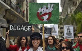 Algerian protesters demonstrate against their ailing president's bid for a fifth term in power