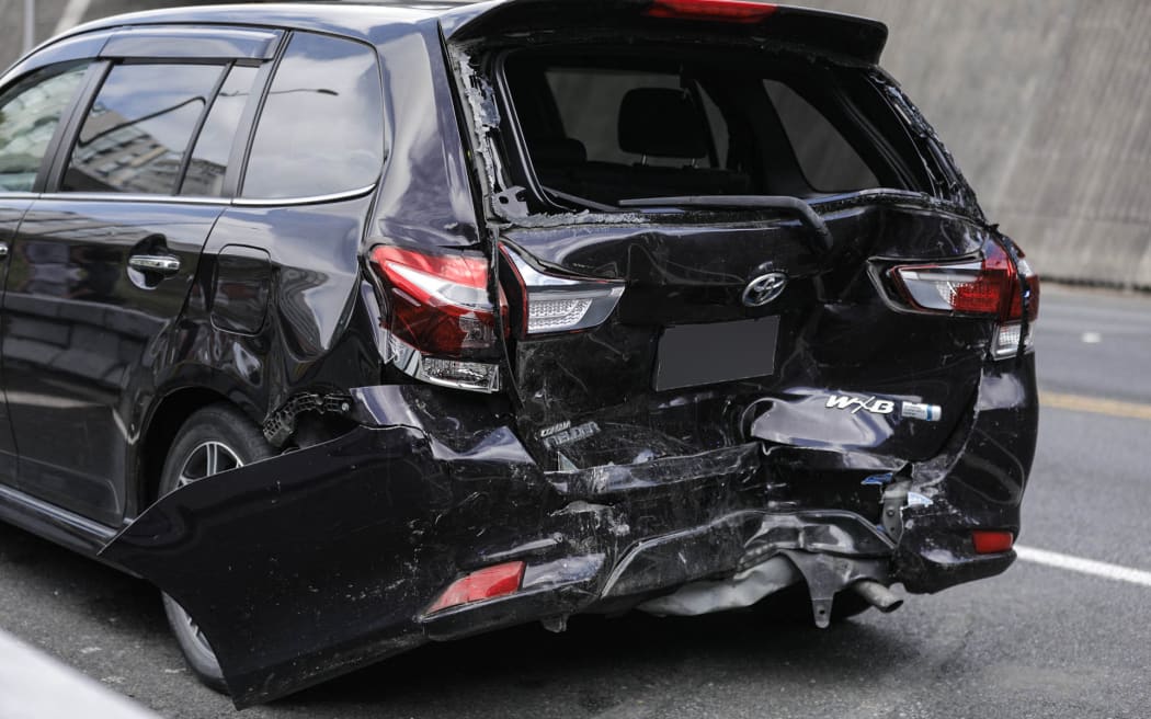 A car crash has closed the Terrace Tunnel in Wellington
