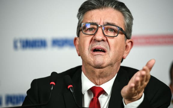 Leader of French left-wing party La France Insoumise (LFI) and candidate for the presidential election Jean-Luc Melenchon