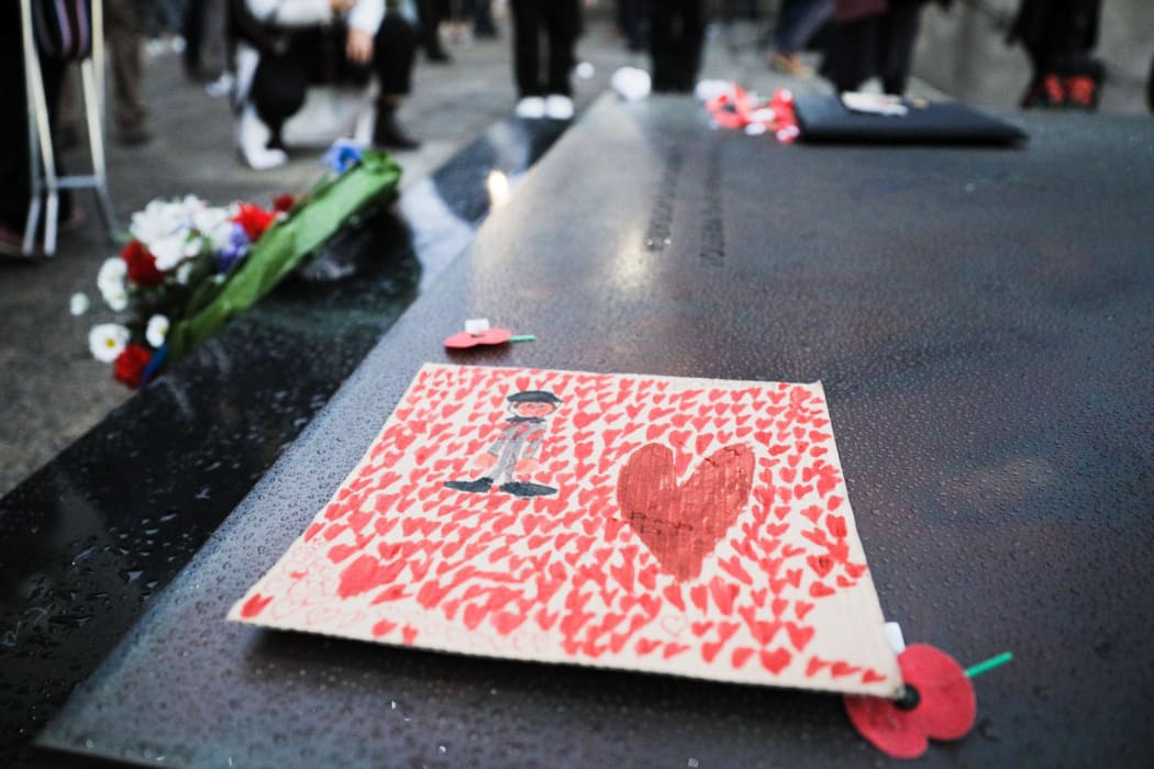 Tomb of the Unknown Soldier in Wellington on Anzac Day