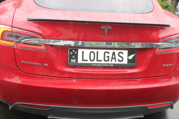 This is an image of the rear  of Steve West's second Tesla