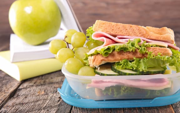 Healthy school lunchbox.