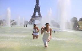 The Trocadero Fountains were opened to bathers following the 2022 heat wave.