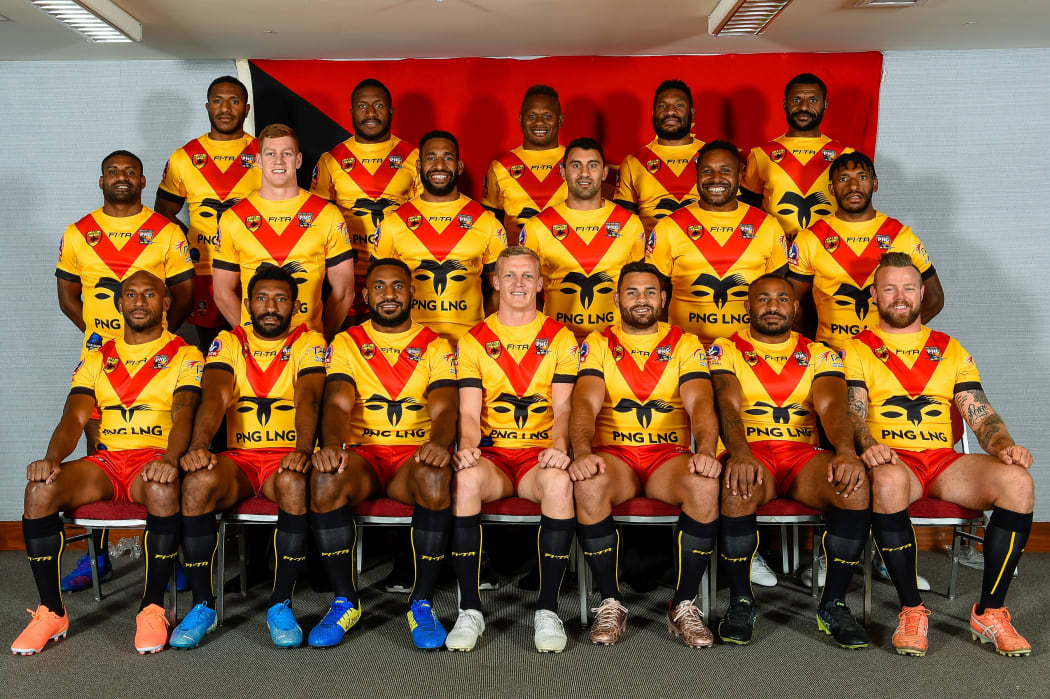 The PNG Kumuls squad to face Fiji in the 2019 Oceania Cup.