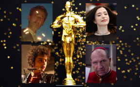 Clockwise from top, Adrien Brody in The Brutalist, Mikey Madison from Anora, Ralph Fiennes in Conclave and Timothée Chalamet in A Complete Unknown.
