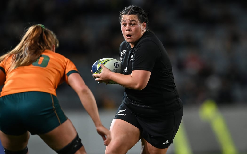 Awhina Tangen-Wainohu of New Zealand in action during the 2021 World Cup.